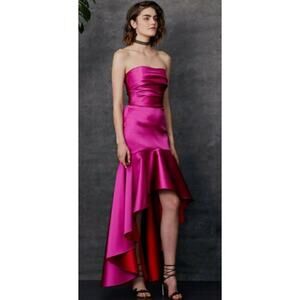 Elegant Strapless Pink Dress